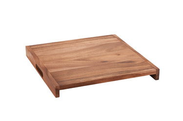 Wooden Square and Solid Bottom Serving Tray